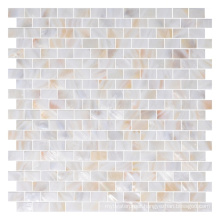 Lowes Freshwater Scallop Strip White Mother of Pearl Shell Mosaic Tile
